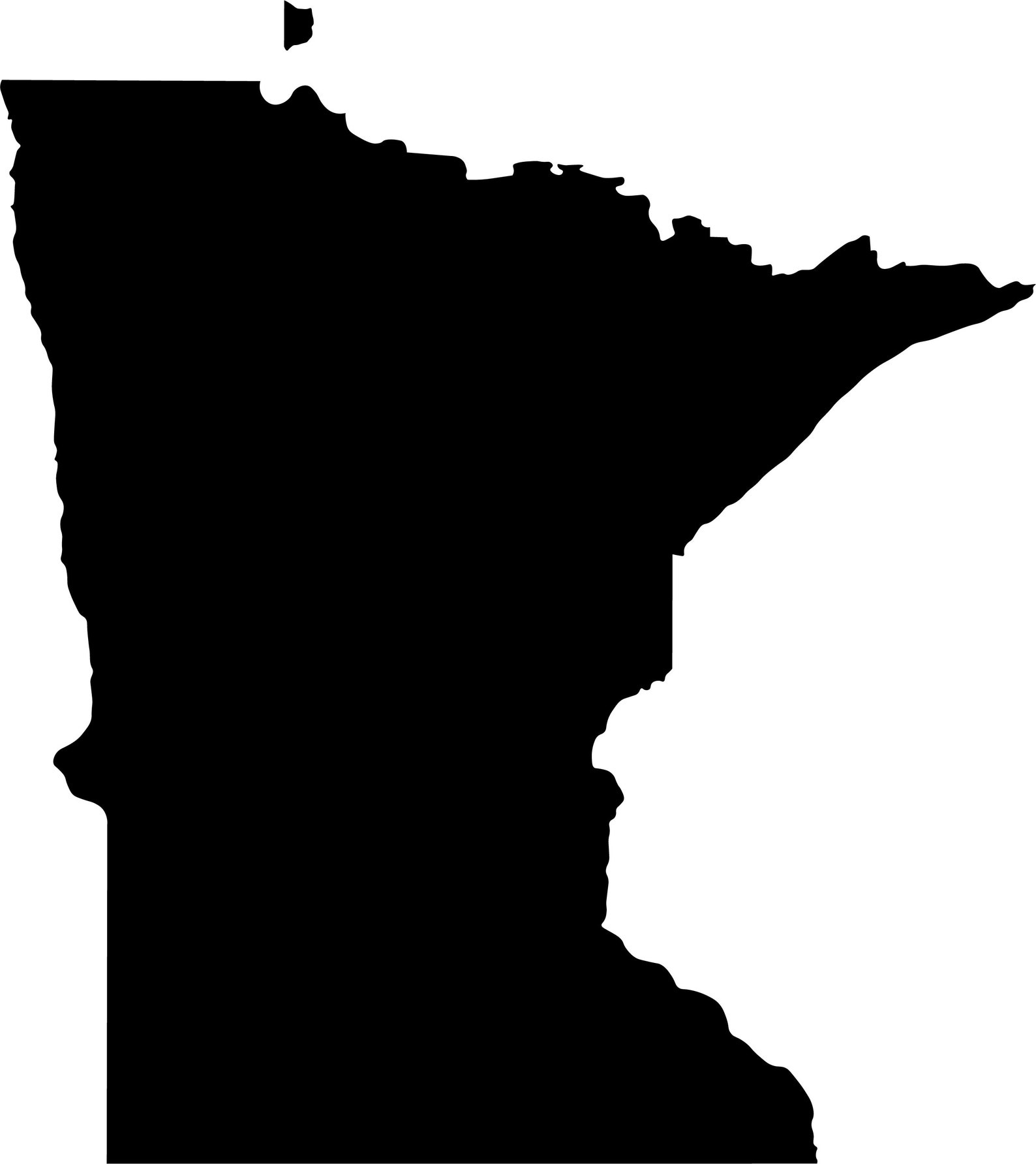 Minnesota MN State Border Map United States of America Etsy