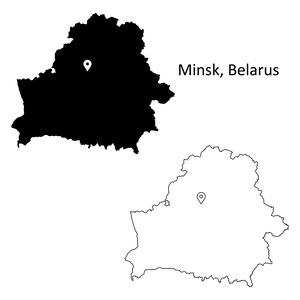 Stadtplan Stadtplan Hauptstadt Weiß Schwarz Weiß Silhouette Umriss Region Region Minsk Downlaod jpg svg png ai eps