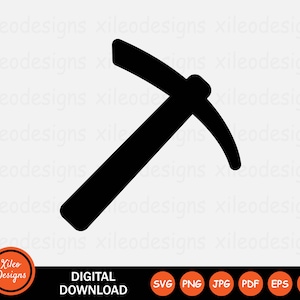 Pickaxe Icon SVG Pick Axe Mine Mining Chisel Excavation Sign Symbol Cricut Vector Graphic Vector Digital Download Clipart png jpg eps ai pdf