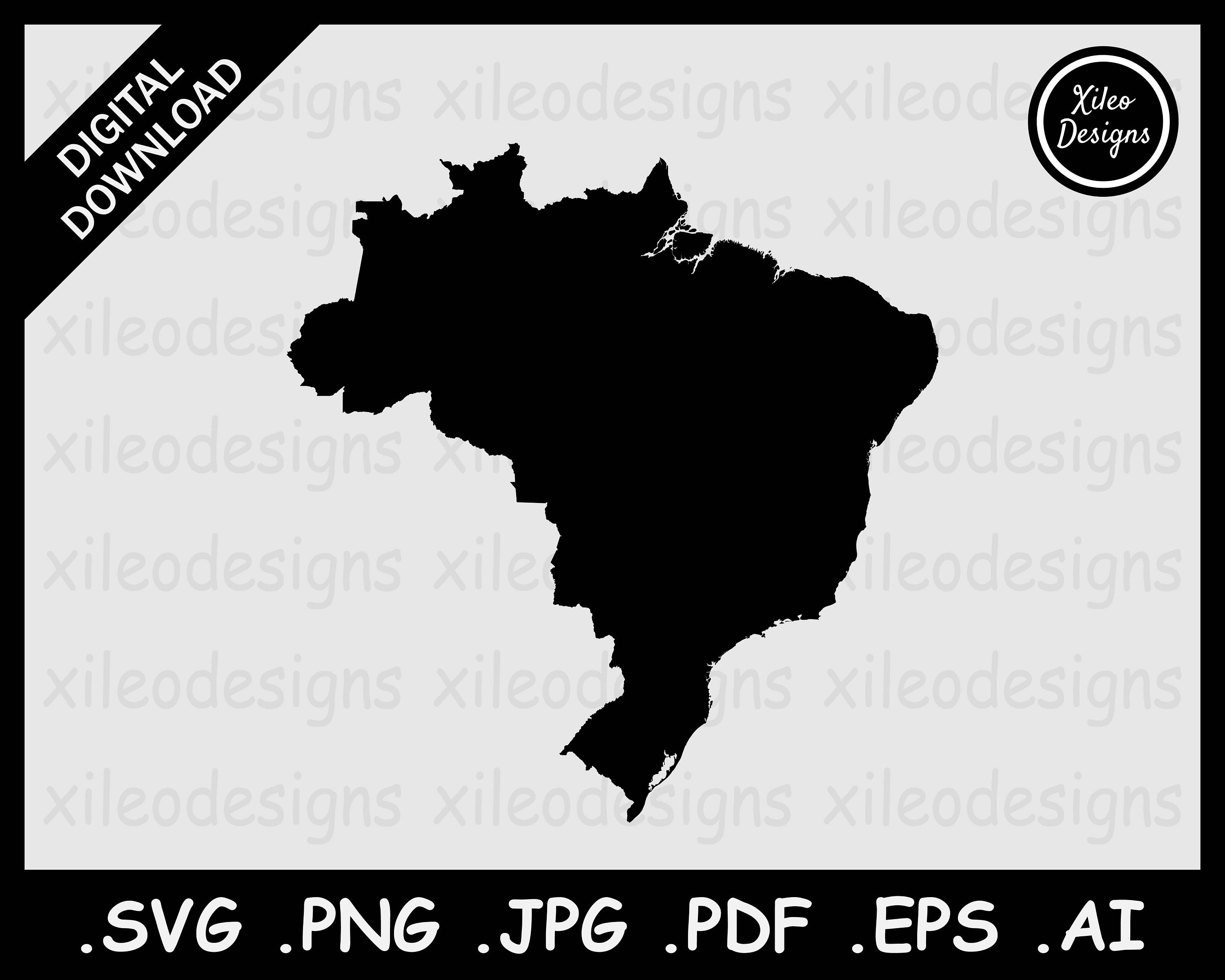 Brazil Map SVG, Brazilian Country National Border Boundary, Black Silhouette  Cutout Cricut Cut File Vector Icon, Svg Png Jpg Jpeg Pdf Ai Eps -   Australia