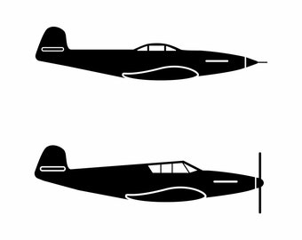 Militärflugzeuge, Kriegsjet Propellerflugzeuge Luftwaffe, WW2 Flugzeug, sofortiger digitaler Download svg png eps