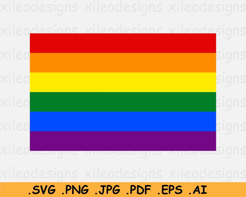 The Rainbow Flag SVG Gay Pride Flag LGBTQ Rights Sign - Etsy México