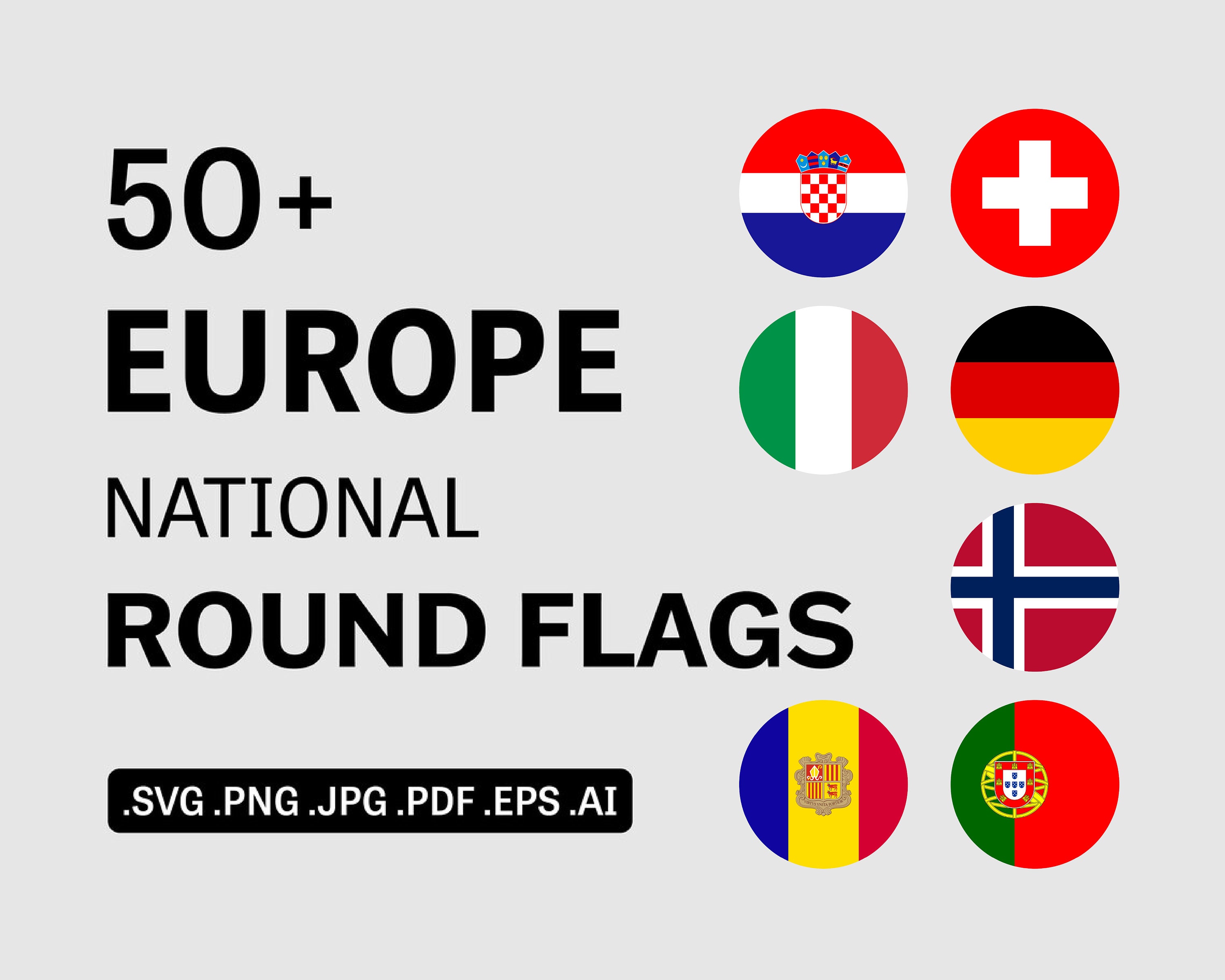 Premium Vector  Europe countries flags rounded flags of countries in europe