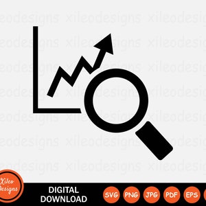 Marktanalytik Symbol SVG Anteil Stock Chart Graph Suchgrafik Vektor Clipart Zeichen Symbol Cricut Digital Download Vektor png jpg eps pdf ai