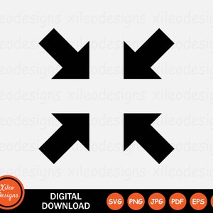 May include: Four black arrows pointing in different directions. The arrows are arranged in a square shape. The arrows are pointing up, down, left, and right.