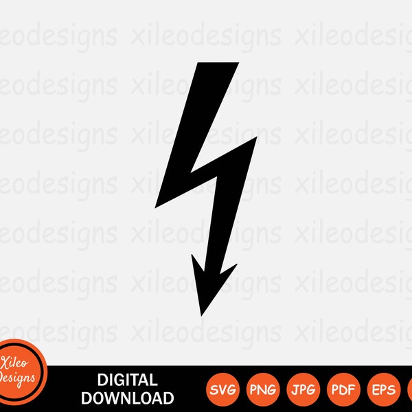 Electrical Bolt Icon SVG - Lightning Electricity Electric Static Vector Symbol Sign Graphic Clipart Cricut Digital Cut png jpg eps pdf ai