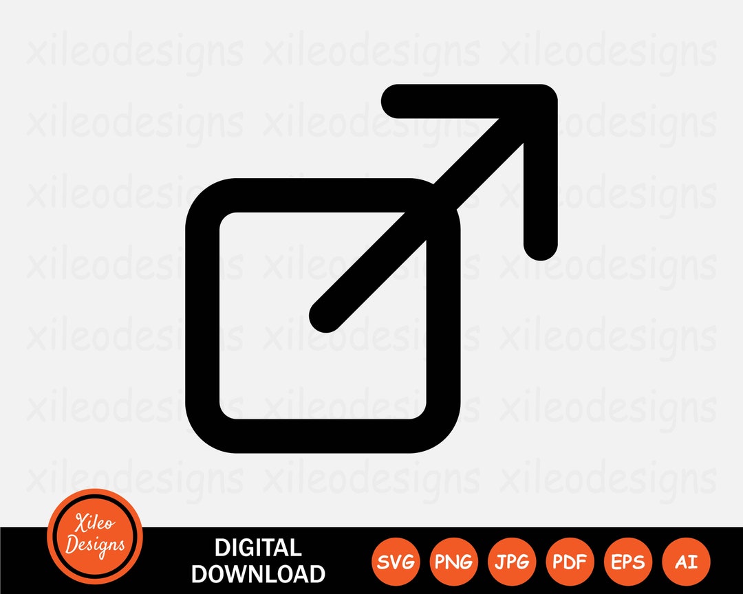 External Link Line Icon SVG Arrow Point Pointer Website Png Jpg Eps Ai ...