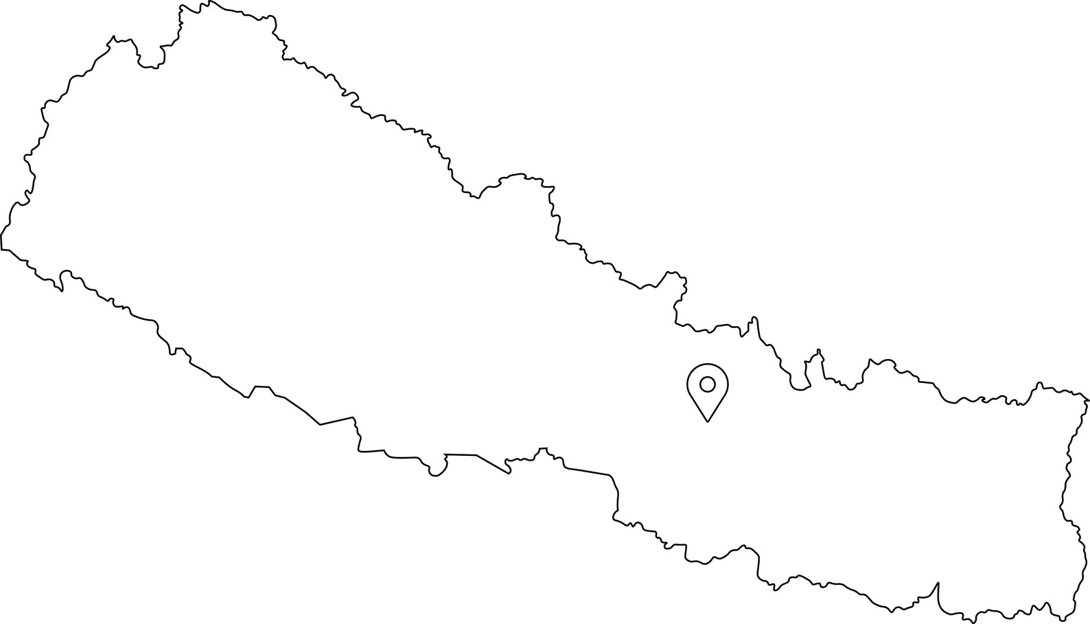 Kathmandu Nepal Map Capital City Country Location Pin Black | Etsy