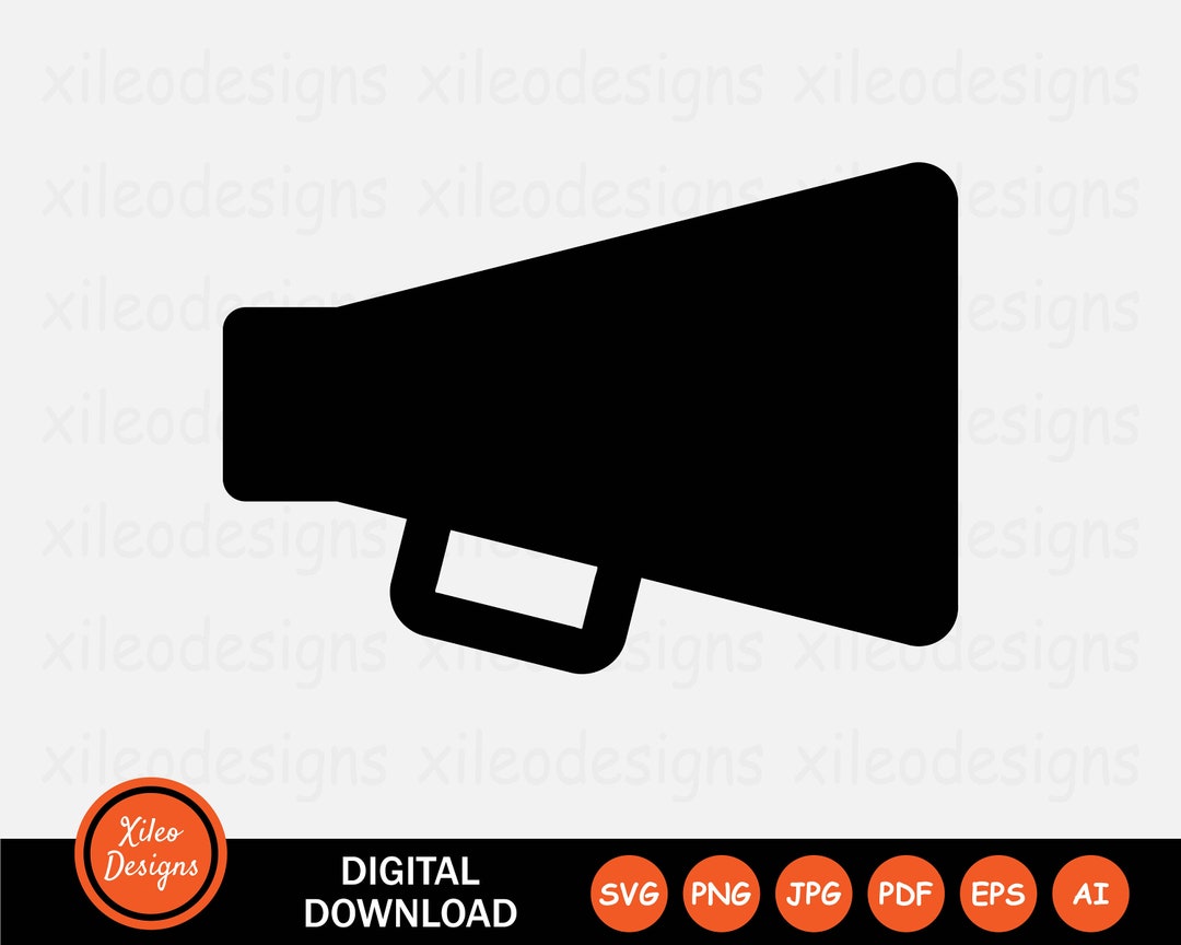 Megaphone Icon SVG Loudspeaker Bullhorn Broadcast Alert Graphic Vector ...