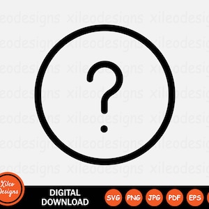 Puede incluir: Icono en blanco y negro de un signo de interrogación dentro de un círculo. El icono es un diseño simple y plano.