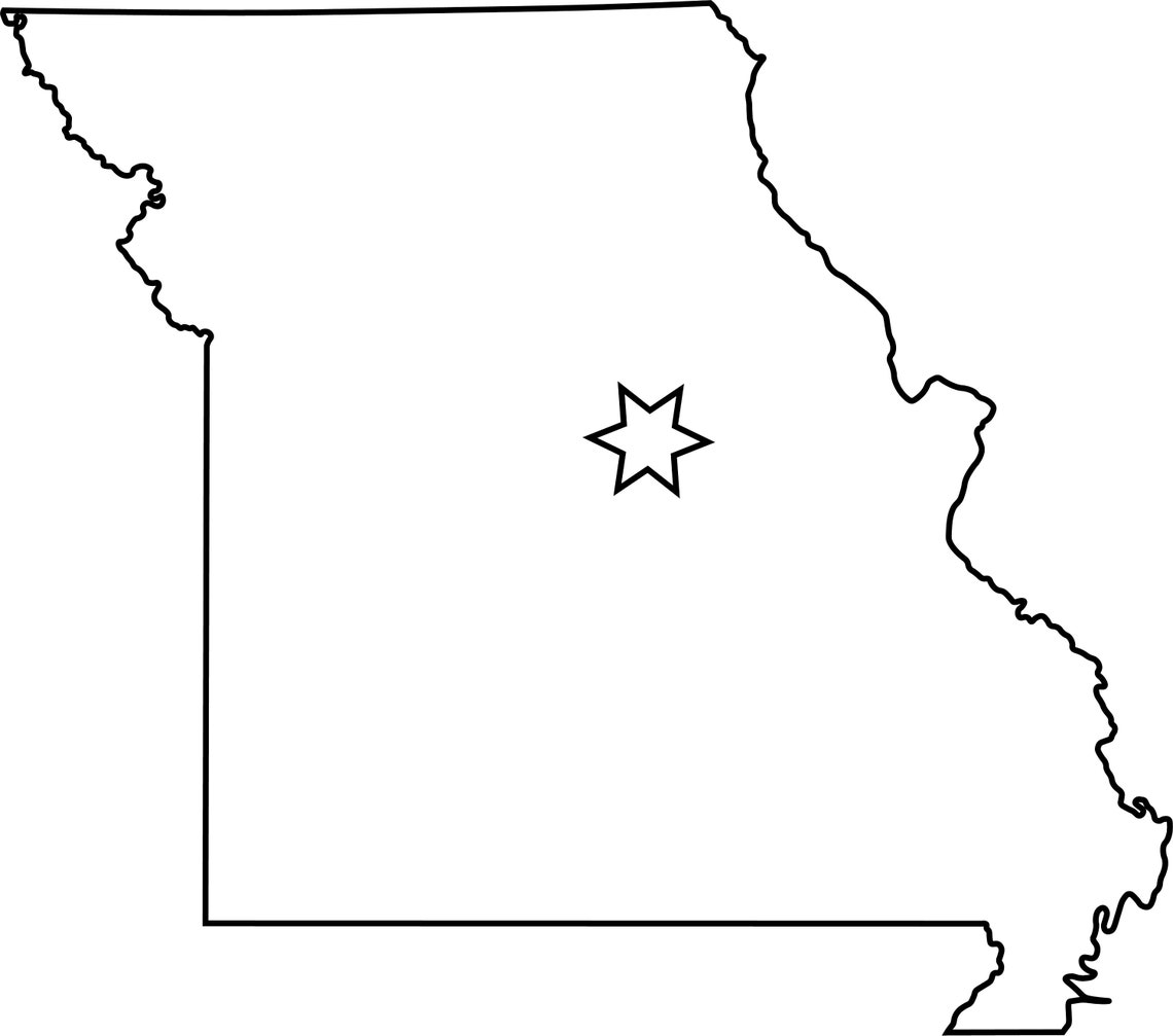 Jefferson City Missouri MO Capital City Position on a State Etsy