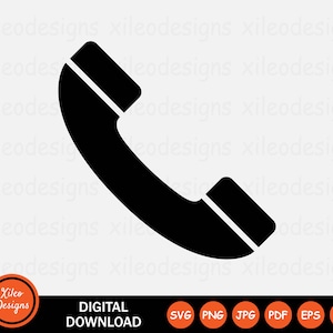 以下が含まれることがあります： 古典的な電話機の受話器のアイコンの黒いシルエット。このアイコンは、電話、コミュニケーション、カスタマーサービスを表すために一般的に使用されます。