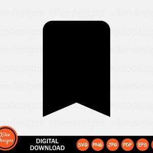 Op de afbeelding: Zwart bladwijzerpictogram met een afgeronde bovenkant en een puntige onderkant. Het pictogram is geïsoleerd op een witte achtergrond.