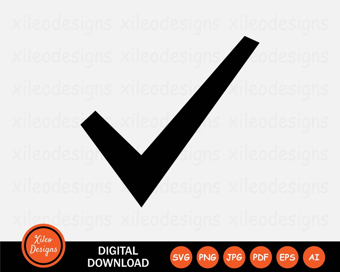 Tick Checkmark Icon SVG Correct Yes Vote Verify Choice Graphic Vector ...