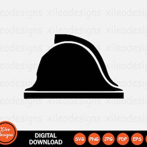 Firefighter Hat SVG Helmet Fireman Fire Fighter Head Gear Sign Symbol Icon Clipart Graphic Vector Cricut Digital Download png jpg eps pdf ai