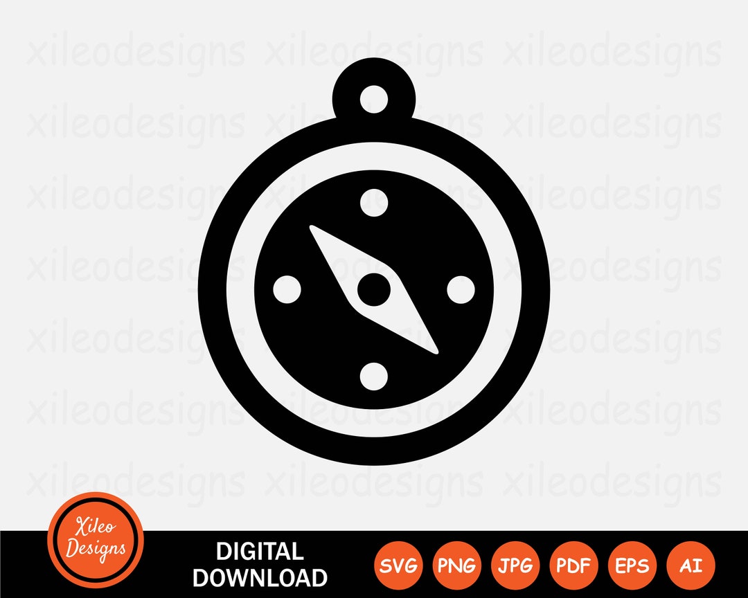 Compass Icon SVG Direction Navigation Travel Explore Sign Symbol Cricut ...