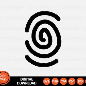 Könnte beinhalten: Schwarz-weißes Fingerabdruck-Symbol. Digitaler Download verfügbar in den Formaten SVG, PNG, JPG, PDF, EPS und AI.