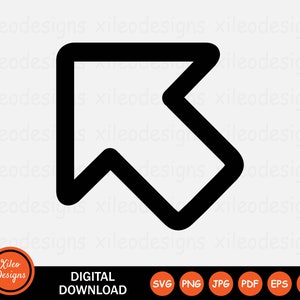 Pijl naar links lijn pictogram SVG Noordwest Exit Path Route png jpg eps ai pdf digitale download vector teken symbool Cricut grafische clipart
