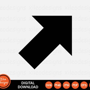 Pfeil oben rechts Symbol SVG Obere Ecke Eingang Pfad png jpg eps ai pdf Digitaler Download Vektorgrafik Clipart Vektor Zeichen Symbol Cricut