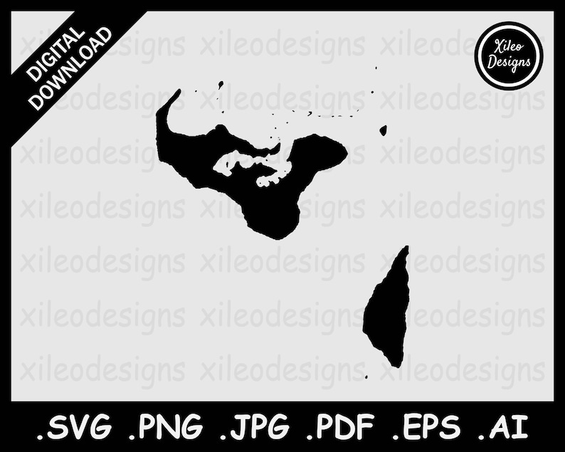 Tonga Map SVG Tongan National Country Boundary Border Map Etsy