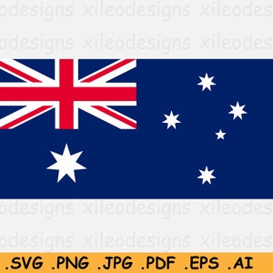 Bandiera australiana SVG, Australian Aussie AUS Country National Banner, Cricut Cut File Digital Download Clipart Vector Icon - eps ai png jpg pdf