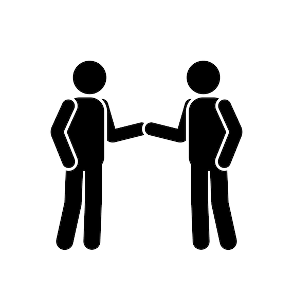 Black handshake logo, Black & White Computer Icons Handshake, shake hands,  hand, black White, logo png