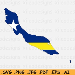 Curaao Flagge Karte SVG, Curacao SVG Cricut geschnitten Datei, Land Nation Silhouette Umriss, Scrapbook Clipart Vektor-Symbol - Svg eps ai png jpg pdf