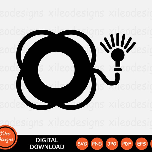 Lifebuoy Ring Life Buoy Lifesaver Float Light Flash Flashing Sign Symbol Icon Clipart Vector Cricut Digital Download svg png jpg eps pdf ai