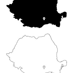 Stadtplan Rumänien Hauptstadt Hauptstadt Stadt Pin Schwarz Weiß Silhouette Umriss Geografie Region Umriss Region Rumänien Landkarte jpg svg png ai eps