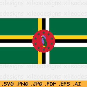 Dominica National Flag SVG, Dominican Nation Country Banner, Cricut Cut File, Digital Download, Clipart Vector Graphic - eps ai png jpg pdf