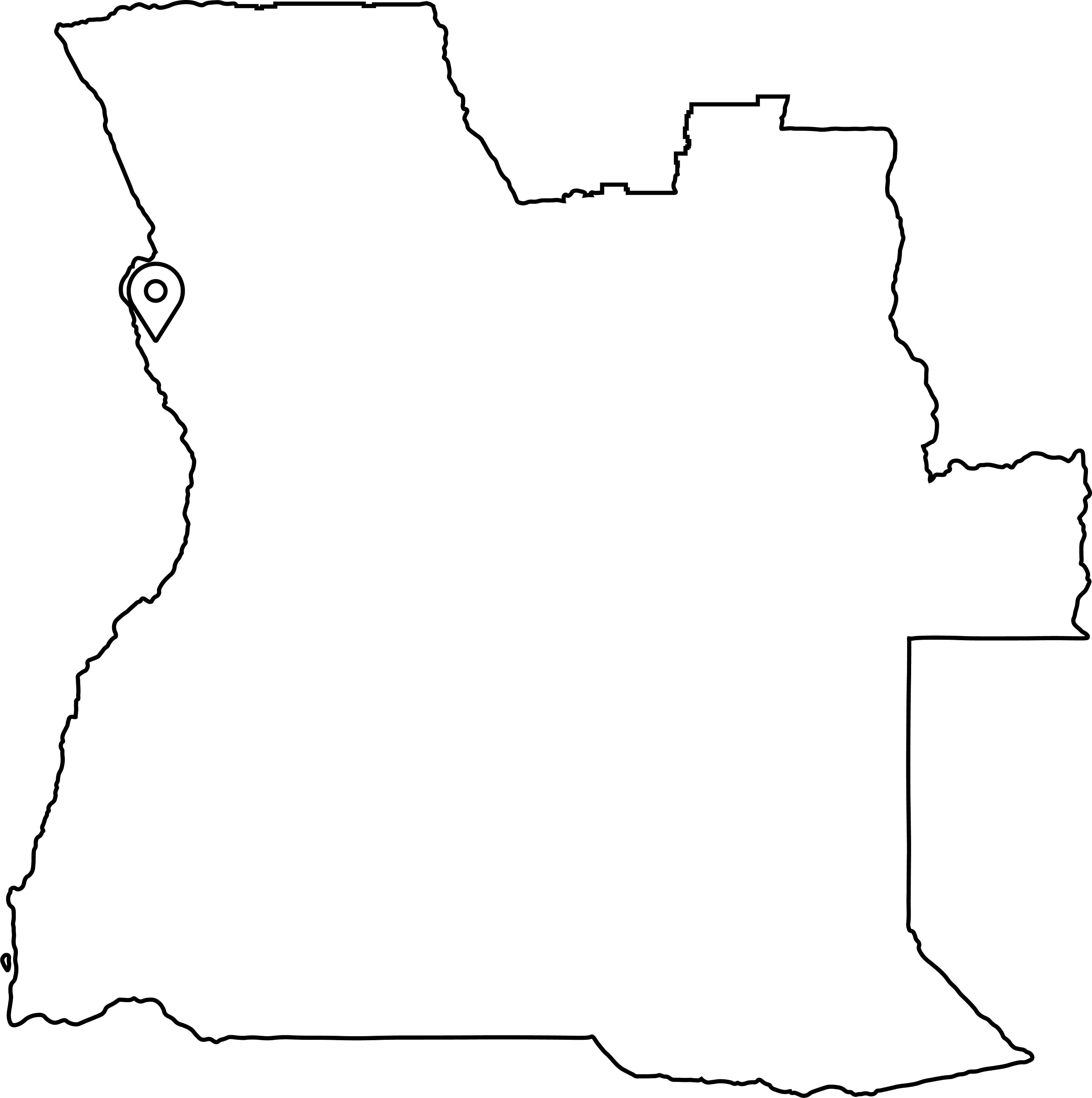 Luanda Angola Detalle País Mapa Capital Ciudad Ubicación Pin Etsy