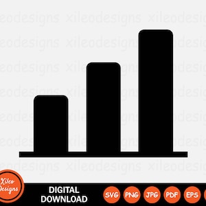 Balkenplan Diagramm Symbol SVG Wachstum Fortschritt Zunahme Wachsen Digitaler Download Vektor Zeichen Symbol Cricut Grafik Clipart Vektor png jpg eps ai pdf