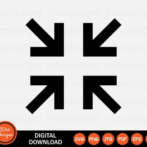 May include: Black and white graphic of four arrows pointing in different directions. The arrows are pointing up, down, left, and right.