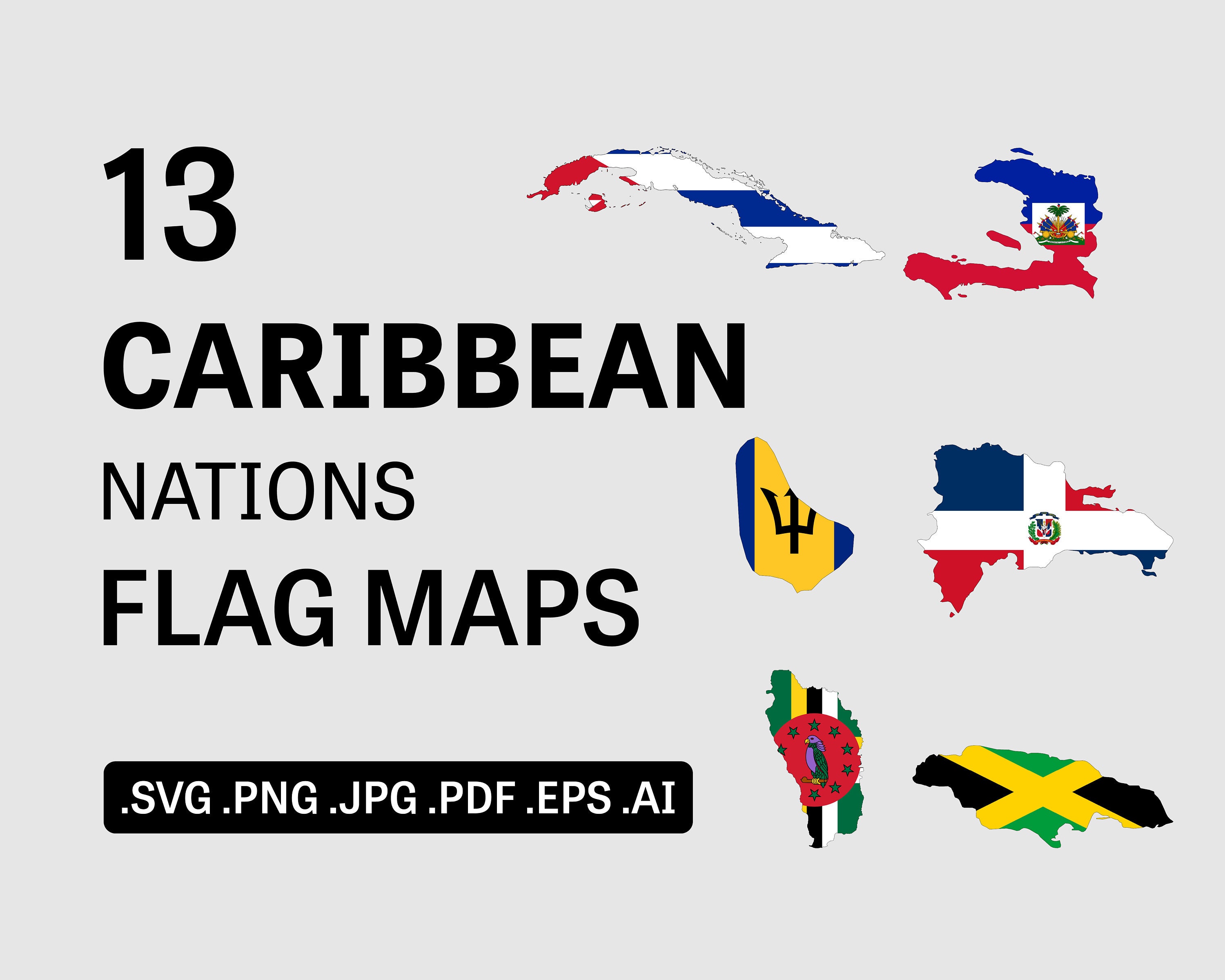 All Caribbean Island Flags