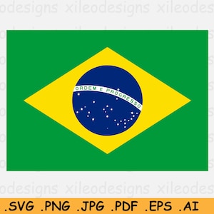 Brazil National Flag SVG, Brazilian Country National Banner, Cricut Cut File, Digital Download, Clipart Vector Graphic - eps ai png jpg pdf