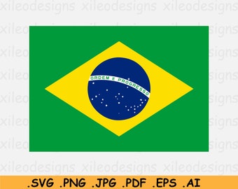 ブラジル国旗 SVG、ブラジル国旗、クリカット カット ファイル