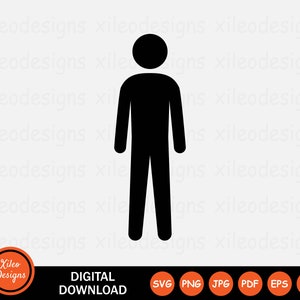 Stickman pictogram SVG stok figuur man mannen persoon mannelijk badkamer teken symbool grafische clipart vector Cricut digitale download png jpg eps pdf ai