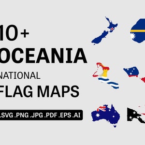 Oceanië Landen Vlag Kaarten SVG, Oceanië Land Natie Nationale Grens Grens Overzicht Geografie Atlas Vector Icon, svg eps ai png jpg pdf