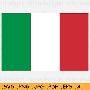 Italy National Flag SVG, Italian Nation Country Banner, Cricut Cut File, Digital Download, Clipart Vector Graphic Icon - eps ai png jpg pdf