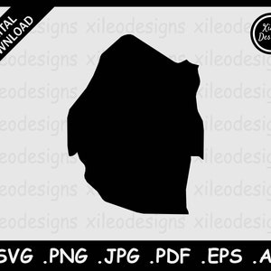 Eswatini Karte SVG, Swaziland Country National Border Border Border, Black Silhouette Cutout Cricut Cut File Vektor Icon, png jpg jpeg pdf ai eps