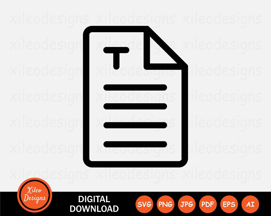 Text Document Icon Text Document Icon SVG Paper Sheet Document File Page Sign Symbol ...