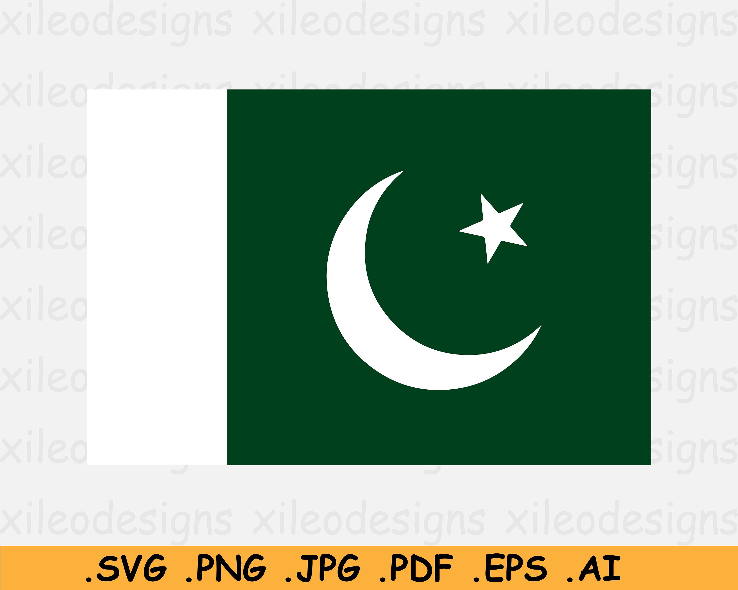 Pakistan  Flag SVG, Pakistani National Nation Country Banner, Cricut Cut File, Digital Download, Clipart Vector Graphic - eps ai png jpg pdf
