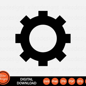 Gear Setting Icon SVG Settings Cog Wheel Machine Engine Graphic Vector Clipart Sign Symbol Cricut Digital Download Vector png jpg eps pdf ai