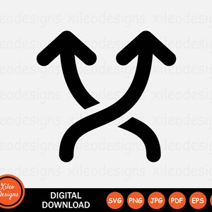 Keuze pijlpictogram SVG links rechts keuze besluit pad teken symbool Cricut Vectorafbeelding Vector digitale download clipart png jpg eps ai pdf