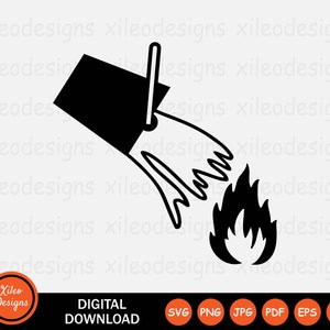 Gaszenie ognia Wiadro z wodą Wiadro Ugasić Gaszenie płomieni Symbol Ikona Znak Grafika Clipart Wektor Cricut Instant Digital svg png jpg eps pdf ai
