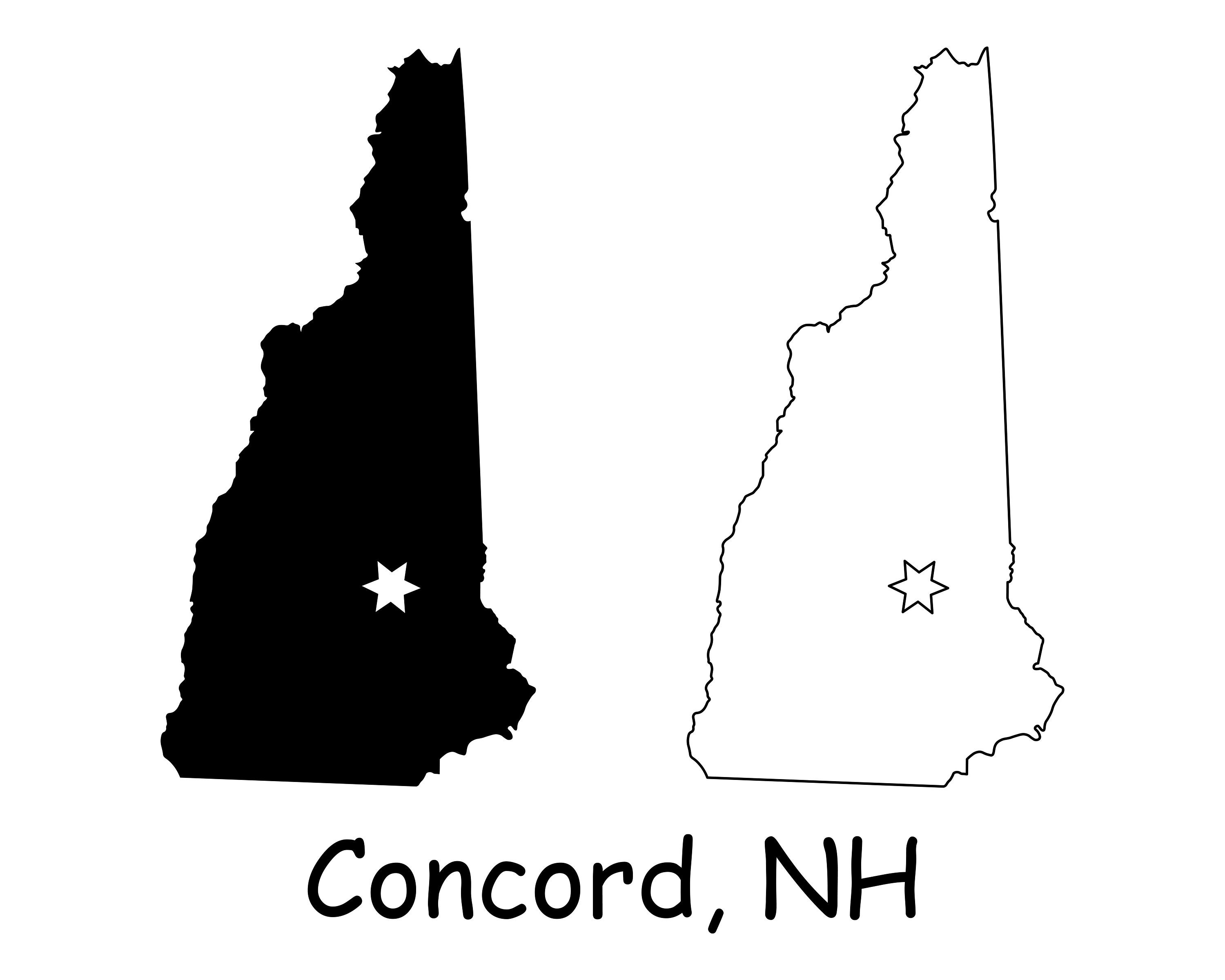 United States USA Flag Silhouette New Hampshire NH Bronze Cufflinks 