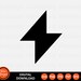 Electric Bolt Icon SVG - Lighting Thunderbolt Power Electricity Flash ...