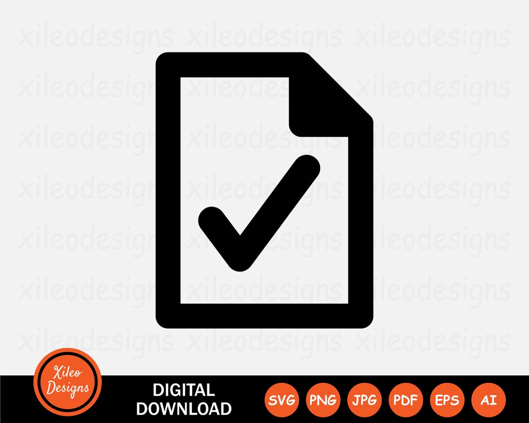 Verified File Icon SVG Approve Document Verify Tick OK Sign Symbol ...