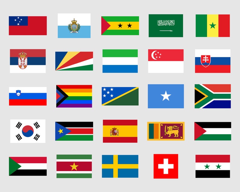 World Country Flags SVG Countries Flag SVG All National Etsy