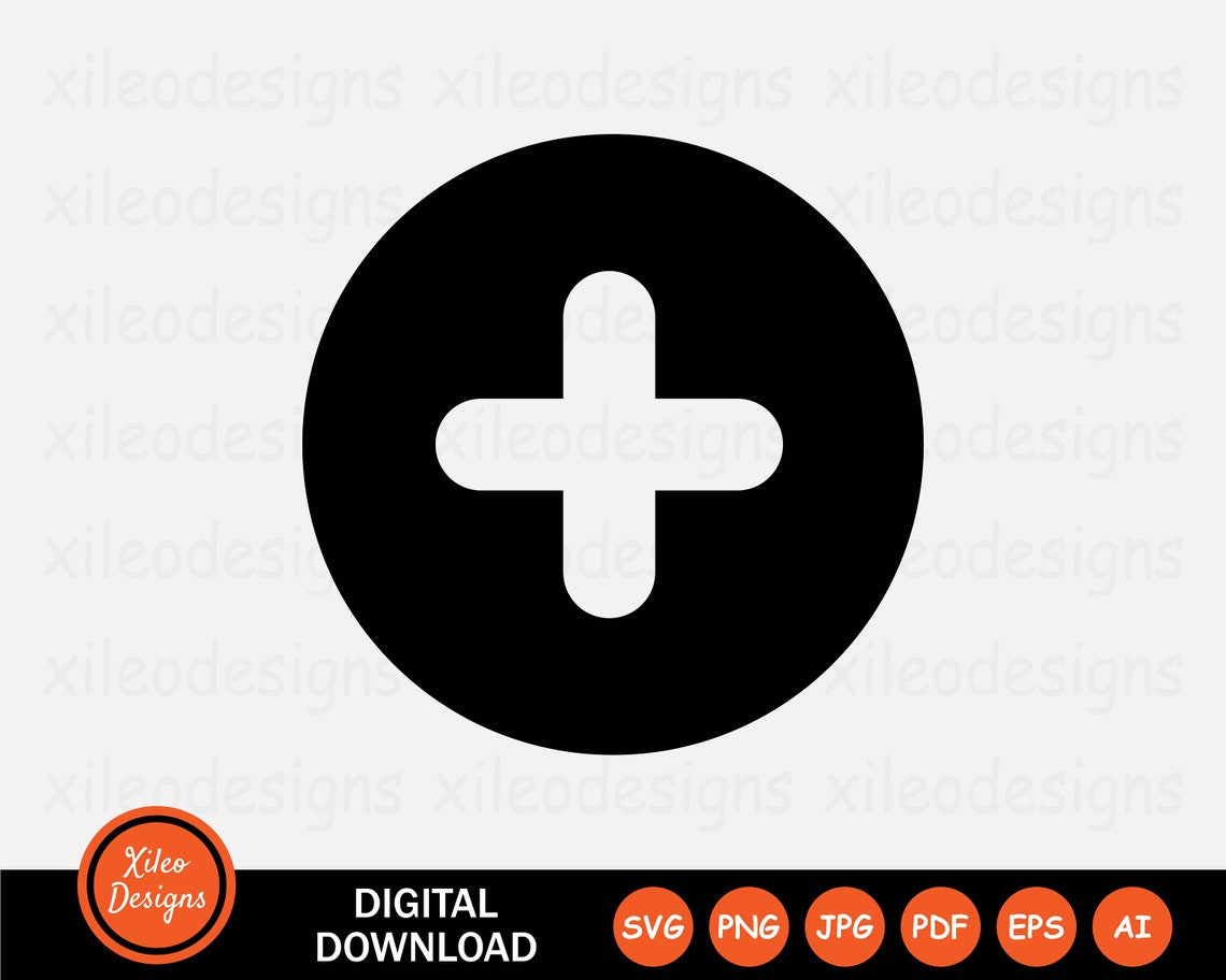 Plus Sign SVG - Cross Add Positive First Aid Hospital Pharmacy Circle ...